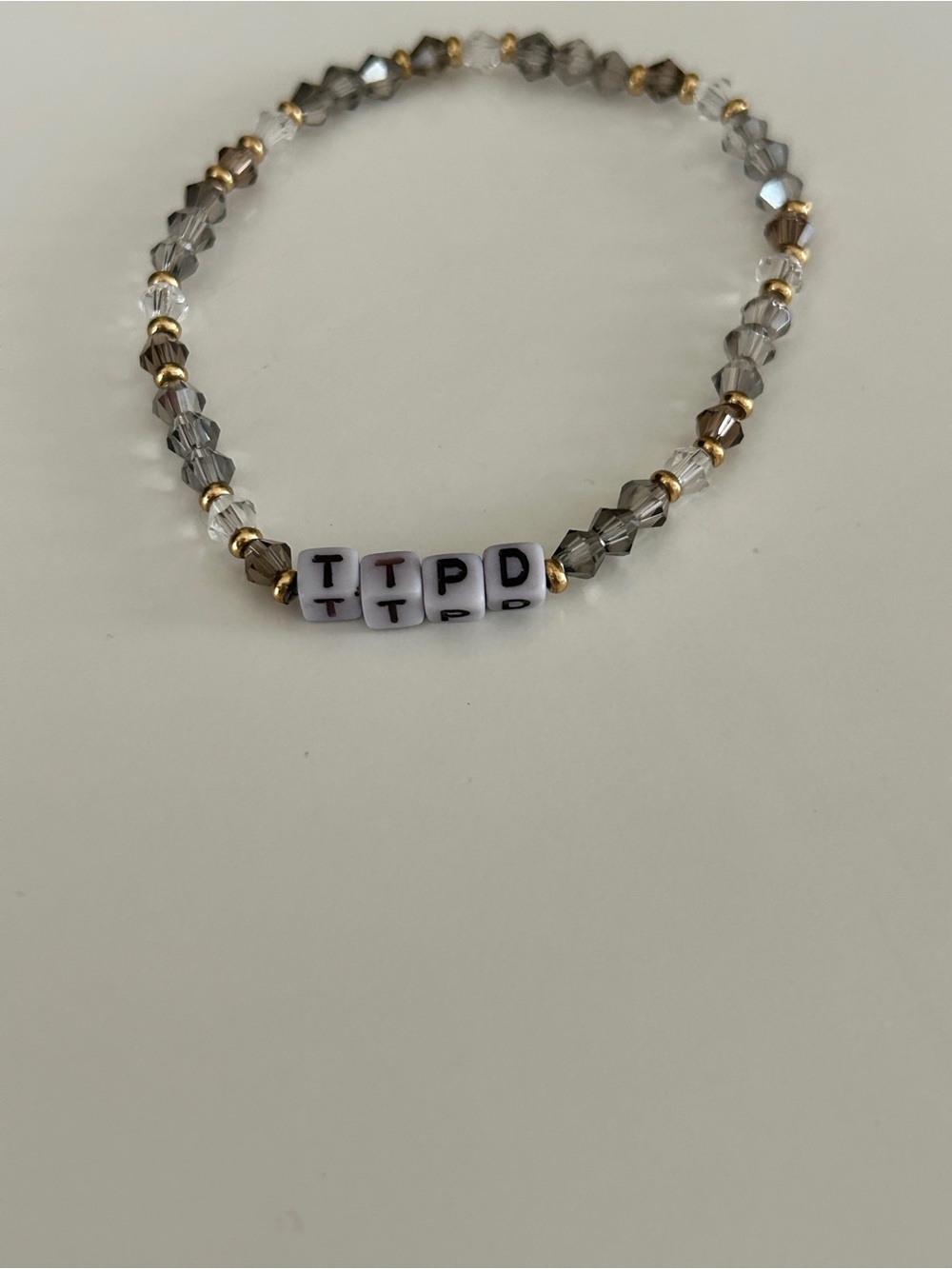 Taylor Swift Friendship Stretch Bracelet in Gray and Gold